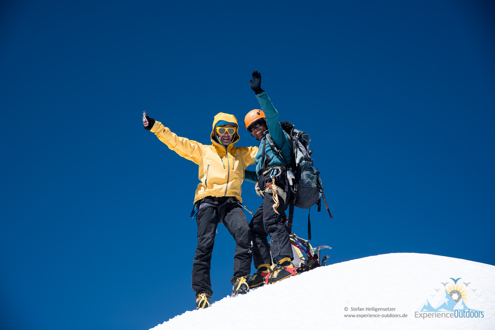 Pemba und Uwe am Gipfel
